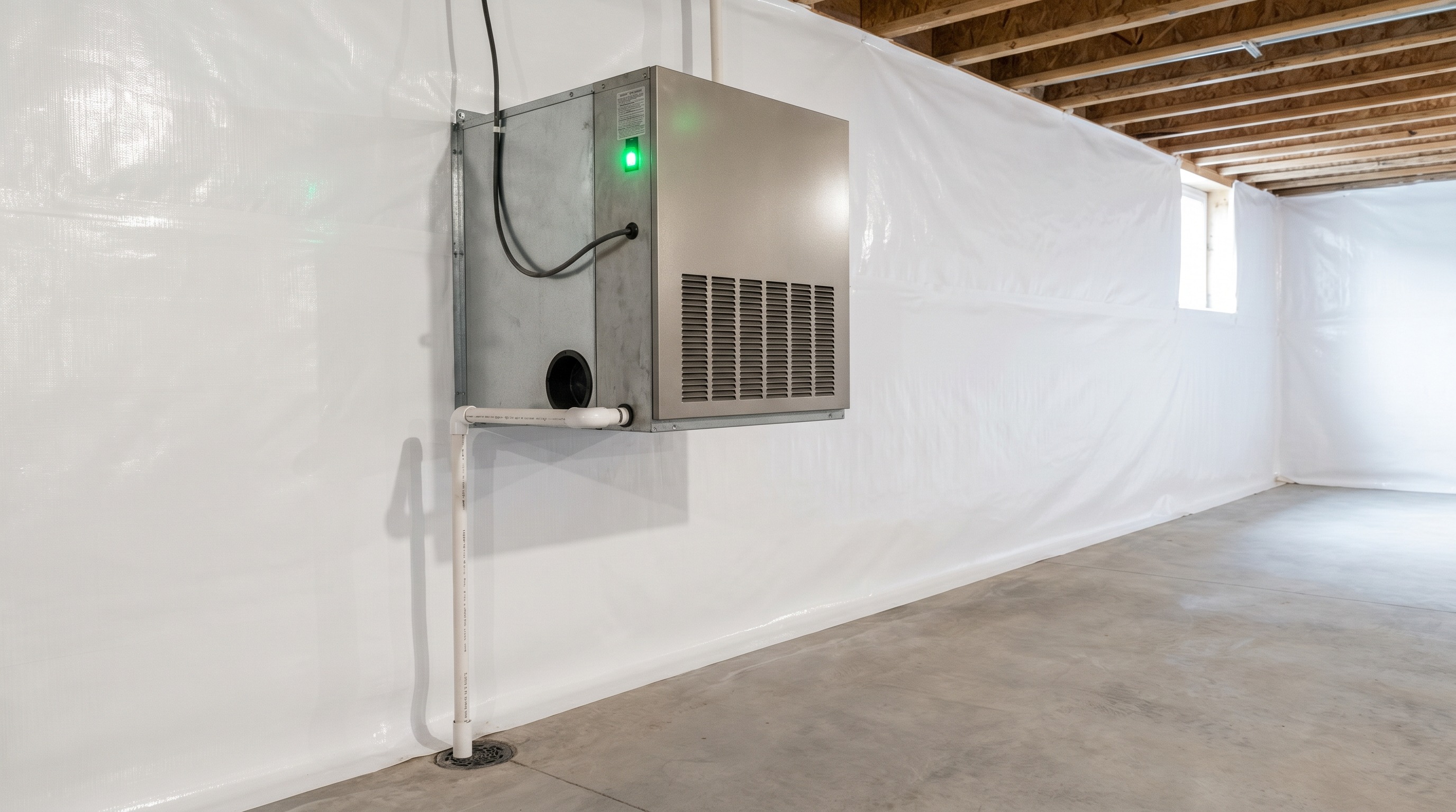 Crawl Space Dehumidifier Installation in a Tennessee residential crawl space